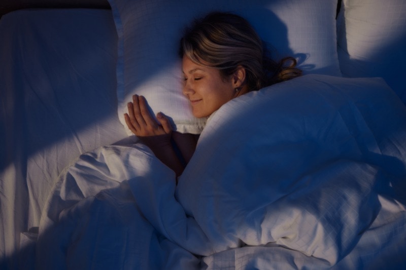 Woman Getting a Good Night's Sleep