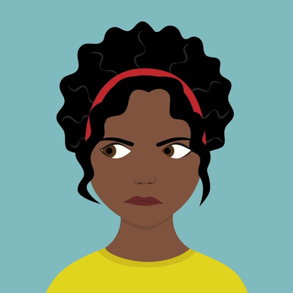 Cartoon woman looking confused due to a bad smell in her home.
