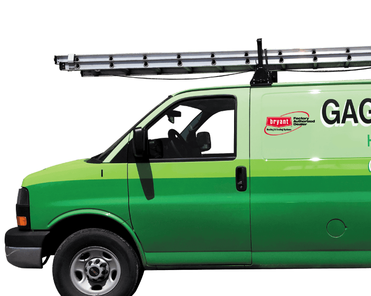 Gagle's Heating green service van.